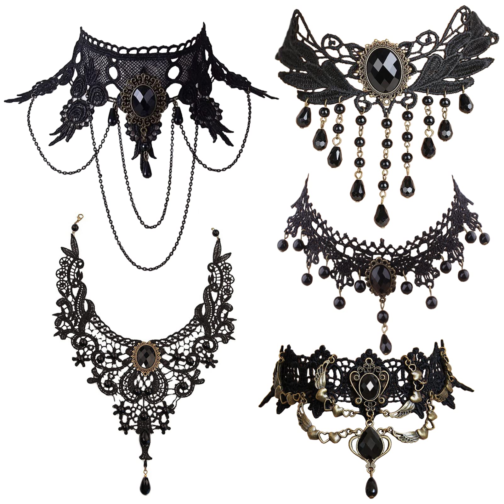 Faccubee 5 Pieces/Set Halloween Sexy Jewelry Women Lady Elegant